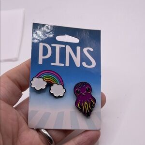 Kaplan Rainbow Clouds Enamel Pin Set